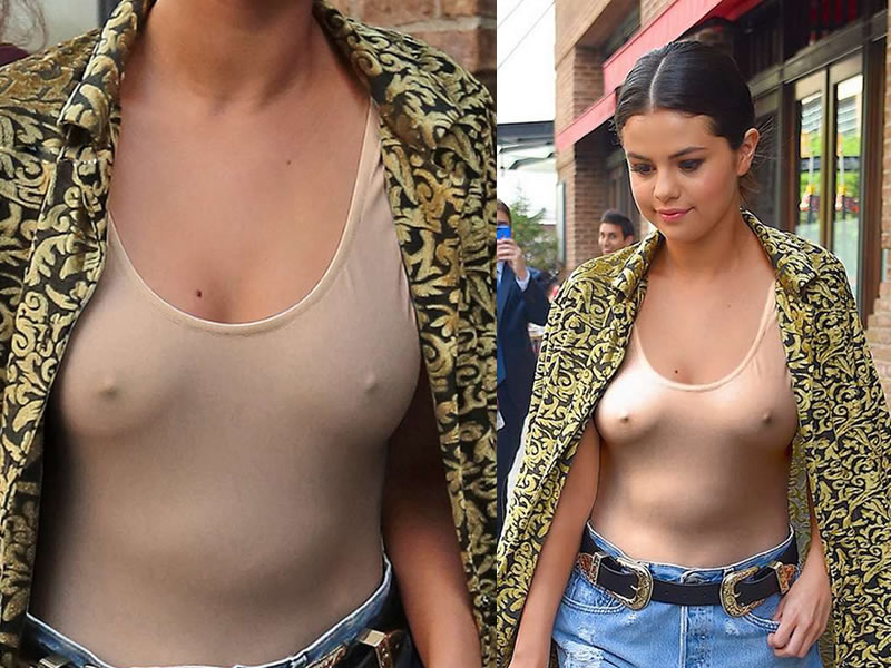 Selena Gomez Nipple See-through. 