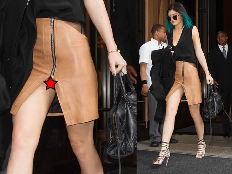 Kylie Jenner ass crack UpskirtSTARS
