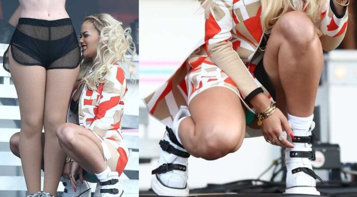 Rita Ora in Upskirt
