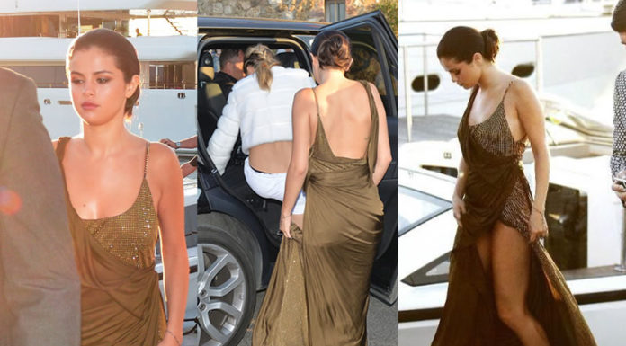 Selena Gomez Upskirt at Leonardo DiCaprio’s Charity Gala