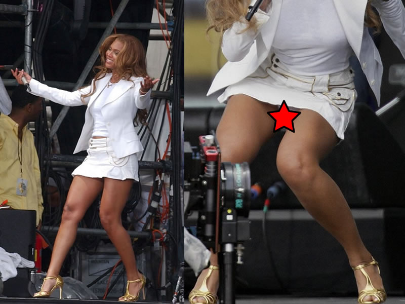 Beyonce Knowles in Upskirt. 