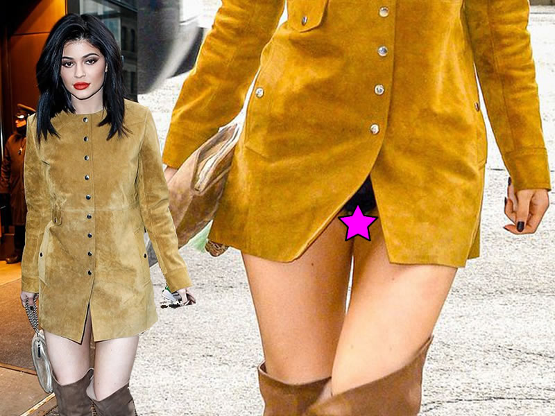 Kylie Jenner Upskirt Ass - Leaving a Shopping Mall in Los Angeles. 