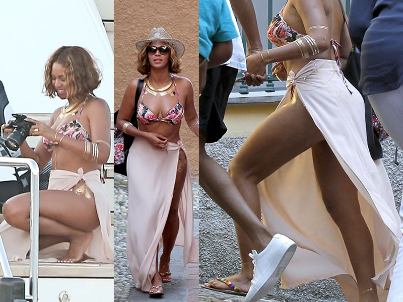 Beyoncé Knowles in Bikini Upskirt.