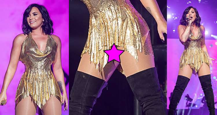 Demi Lovato Upskirt - Beautykind Unites Concert in Arlington. 