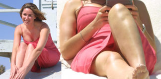 Claire Sweeney in Upskirt - Beach Party.