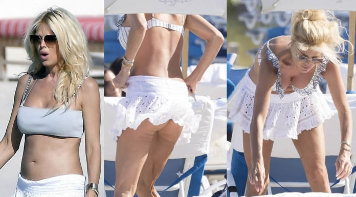 Victoria Silvstedt Upskirt Ass – Sun on the beach in Miami