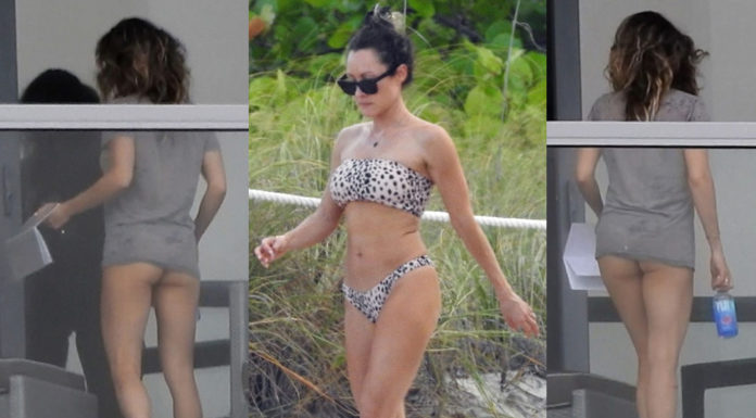 Jennifer Barnet upskirt ass and the hotel balcony of their luxury beachfront hotel