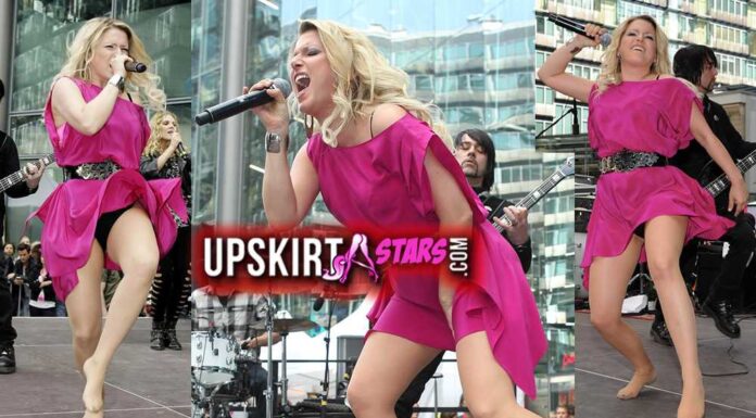 Jeanette Biedermann, danced while singing; meanwhile, her black panties did not go unnoticed