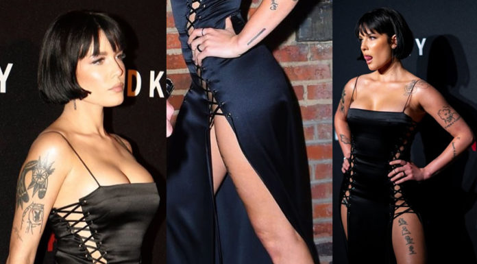 Halsey No Panties – DKNY fashion show New York Fashion Week