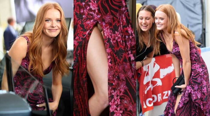 Abigail Cowen in Pantyless Upskirt at Cannes