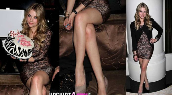 ASHLEY BENSON’s legs at 21st Birthday Celebration of BLUSH Boutique Nightclub