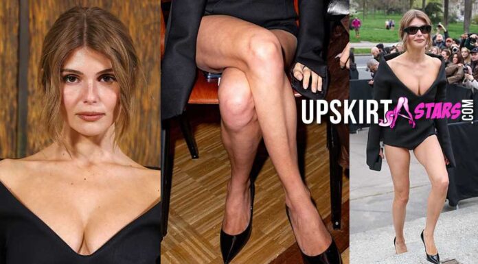 Olivia Jade attracted attention at Paris Fashion Week with her revealing dress and beautiful legs