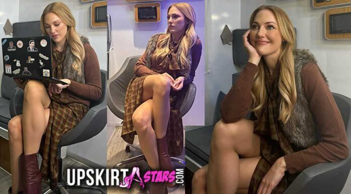 Meryem Uzerli strikes eye-catching poses in flesh-colored pantyhose