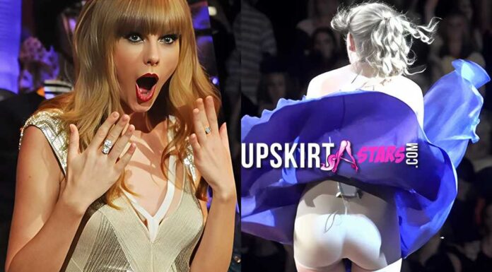 Taylor Swift’s concert, the wind blew open her skirt, revealing her buttocks